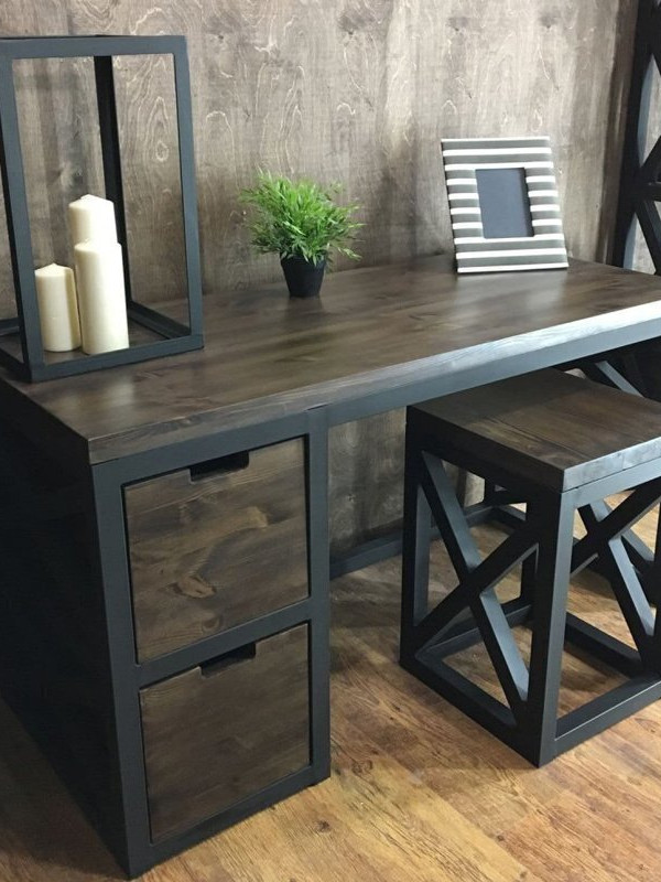 Стол письменный в стиле лофт GES-68