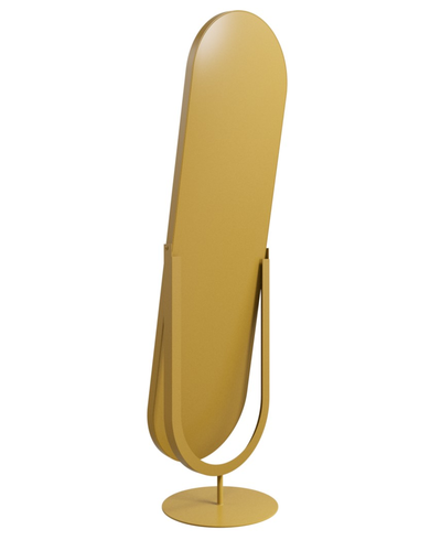Дизайнерское напольное зеркало Glass Memory Queen в металлической раме золотого цвета